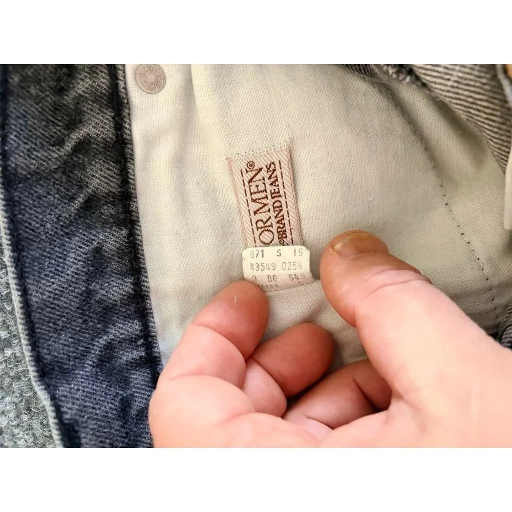 Vintage 80s Gray Levis Jeans Mens 34x29 549 Two Horse Brown‎ Tab Straight Leg